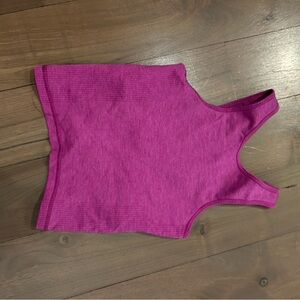 Vibrant Pink Ribbed Tank Top